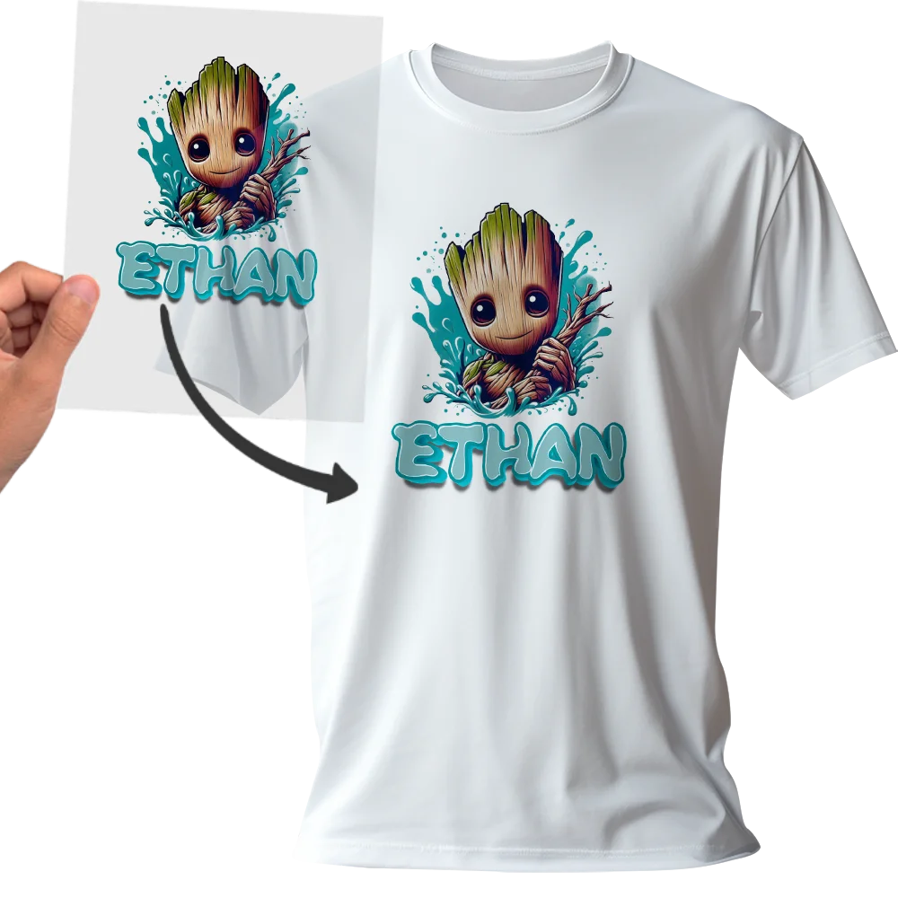 Splashy-. Film DTF Groot design WoodKid – Image 1